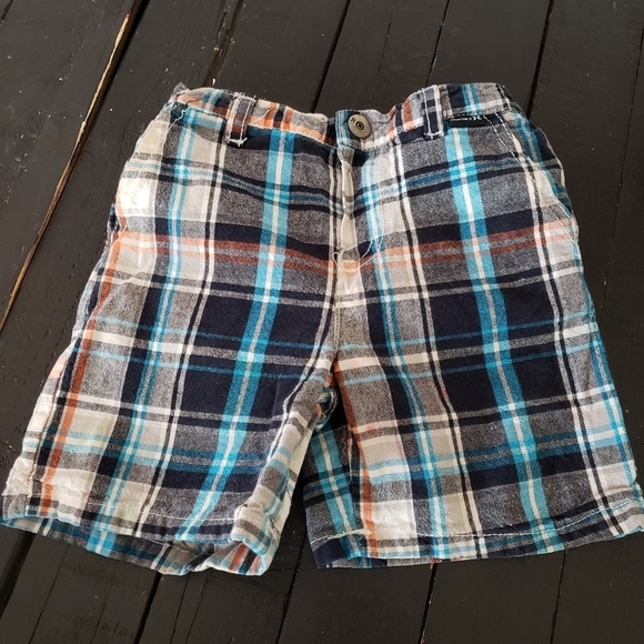 Hurley Baby Boy 18 Months Black White OrangeBlue Plaid Shorts - Picture 1 of 5